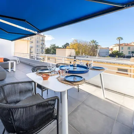 06az - Avec Terrasse 10min Du Palais Appartement Cannes